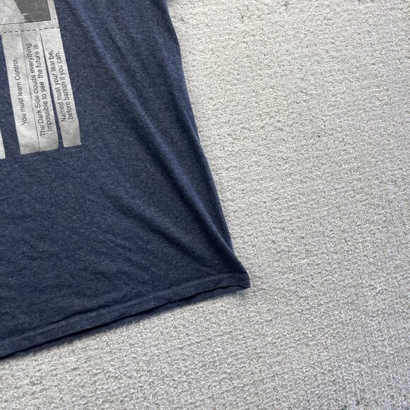 Star Wars Shirt Men's L Yoda Free Words Of Wisdom Short Sleeve Movie Blue Tee - Picture 4 of 15